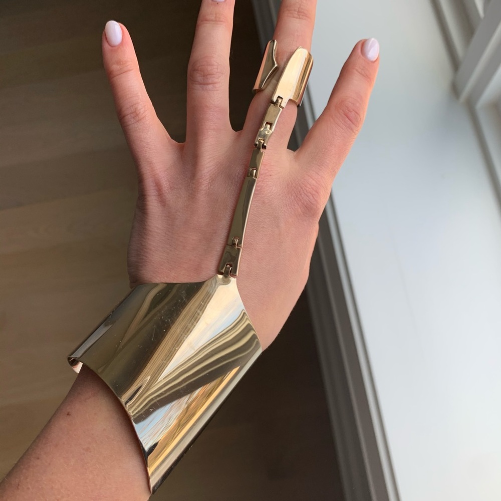 Giuseppe Zanotti Gold Brass Bracelet + Ring